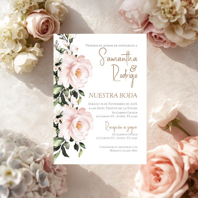 Boho Spanish Wedding Invitation (Creator Uploaded)