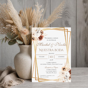 Boho Spanish Wedding Invitation