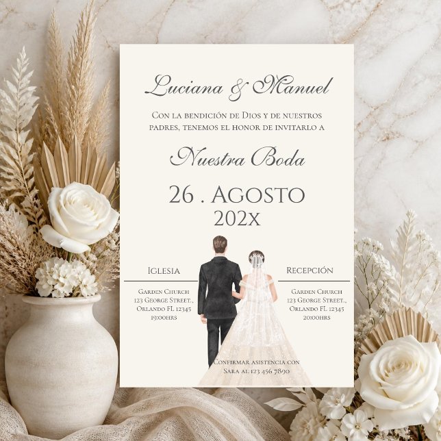Boho Spanish Wedding Invitation (Creator Uploaded)