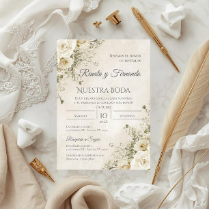Boho Spanish Wedding Invitation