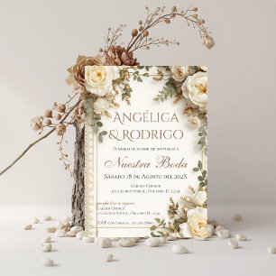 Boho Spanish Wedding Invitation