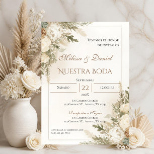 Boho Spanish Wedding Invitation