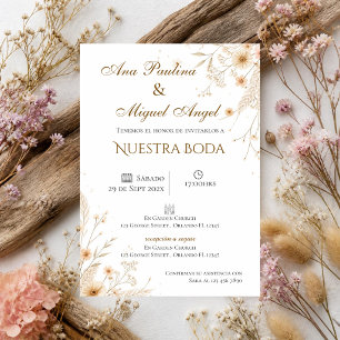 Boho Spanish Wedding Invitation