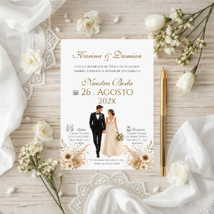 Boho Spanish Wedding Invitation