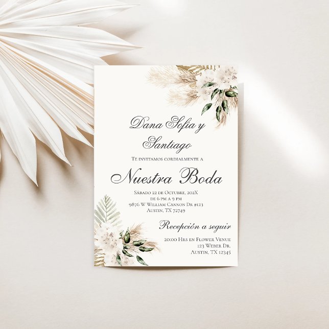 Boho Spanish Wedding Invitation (Creator Uploaded)