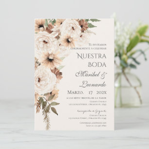 Boho Spanish Wedding Invitation