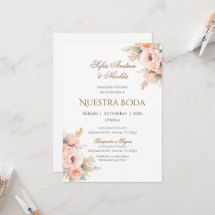 Boho Spanish Wedding Invitation