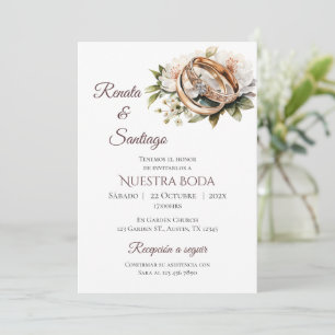 Boho Spanish Wedding Invitation