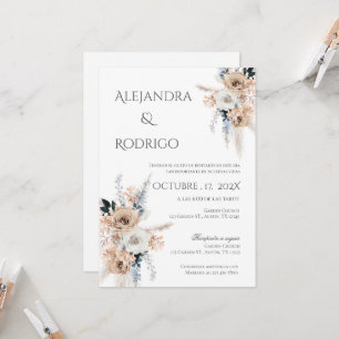 Boho Spanish Wedding Invitation