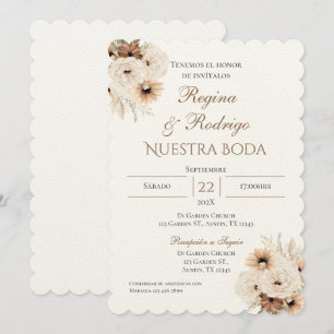 Boho Spanish Wedding Invitation