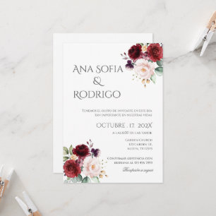 Boho Spanish Wedding Invitation