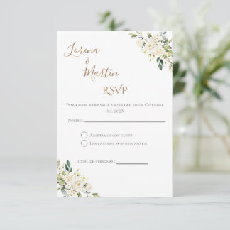 Boho Spanish Wedding RSVP Card