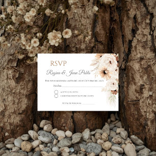 Boho Spanish Wedding RSVP Card