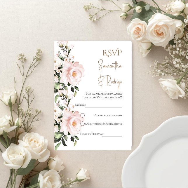 Boho Spanish Wedding RSVP Card (Creator Uploaded)
