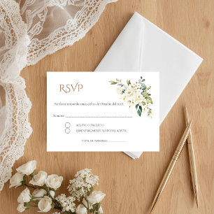 Boho Spanish Wedding RSVP Card
