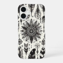 Boho Spirit – Hand-Drawn Feathers & Arrows Phone C