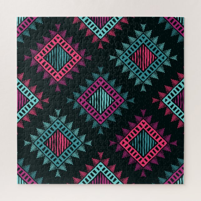 Boho Spirit: Tribal Ethnic Seamless Jigsaw Puzzle (Vertical)
