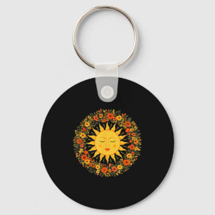 Boho Spiritual Sun Cute Bohemian Celestial Hippie Key Ring