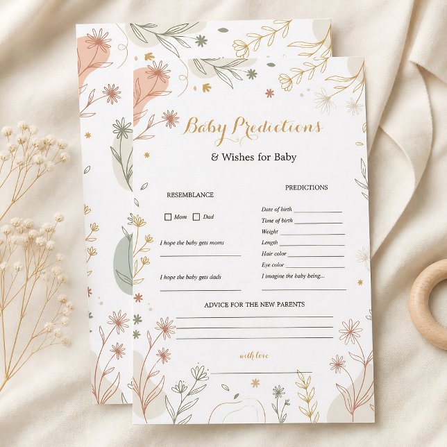 Boho Spring Eucalyptus Botanical Baby Predictions (Boho Spring Eucalyptus Botanical Baby Predictions)