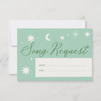 Boho stars and scallop detail song request card