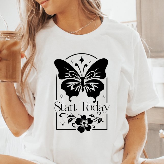 Boho Start Today Butterfly Motivational Tri-Blend Shirt (Creator Uploaded)
