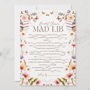 Boho Storybook Floral Mad Libs Bridal Shower Game