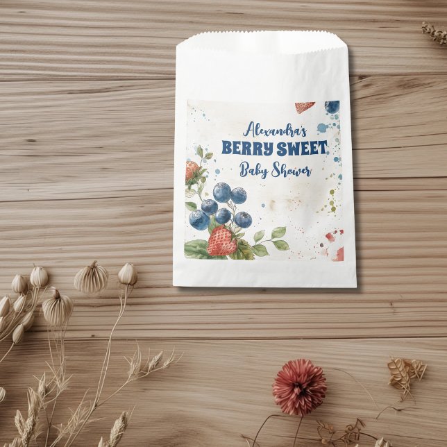 Boho Strawberry Berry Sweet Baby Shower Favour Bags (Creator Uploaded)