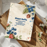 Boho Strawberry Berry Sweet Diaper Raffle