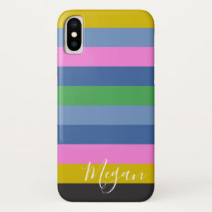 Boho Stripe Personalised Name Case-Mate iPhone Case