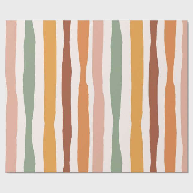 Boho Striped Wrapping Paper (Flat)
