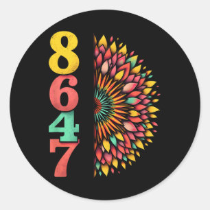 Boho Style 86 47 Trump Not My President Classic Round Sticker