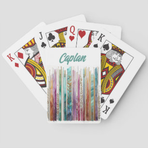 Boho style, alcohol ink art, artsy, gypsy playing cards
