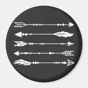 Boho Style Arrows in White Magnet