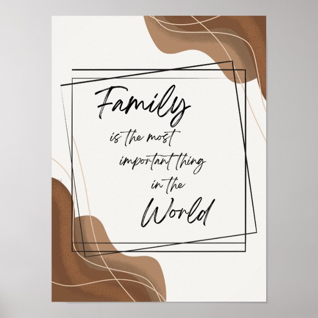 Boho Style Art Family is the Most Important Thing  Poster (Front)