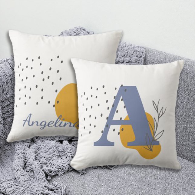 Boho Style Custom Monogram and Name Cushion (Creator Uploaded)