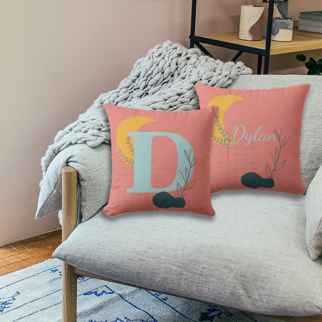 Boho Style Custom Monogram and Name Cushion (Creator Uploaded)