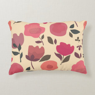 Boho Style Dust Floral Pattern. Decorative Cushion