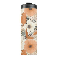 Boho style flowers pattern light colours