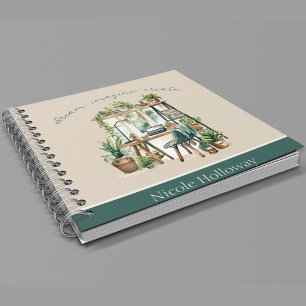 Boho Style Personalized Motivational Quote  Notebook