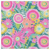 Boho style pink flowers
