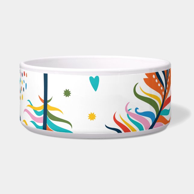 Boho style, seamless feather pattern. (Front)