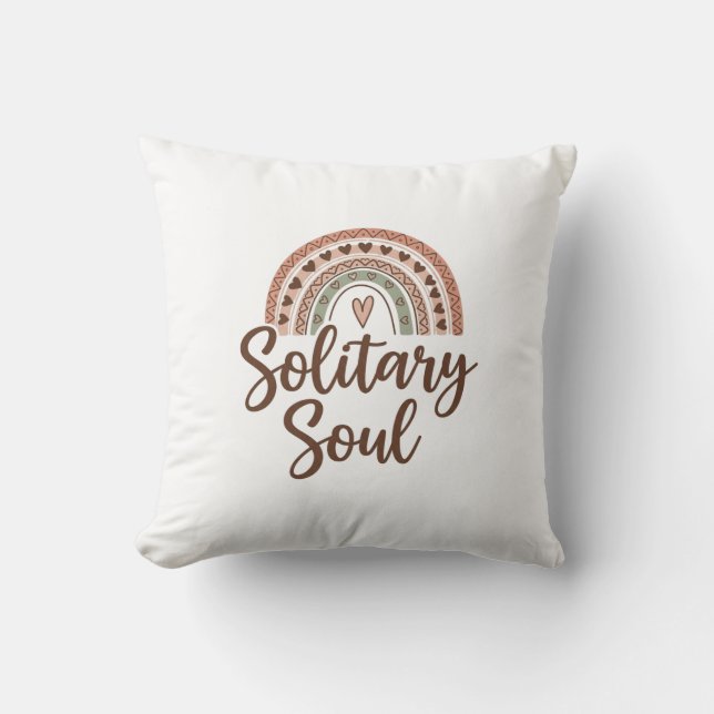 Boho style solitary soul design cushion (Front)