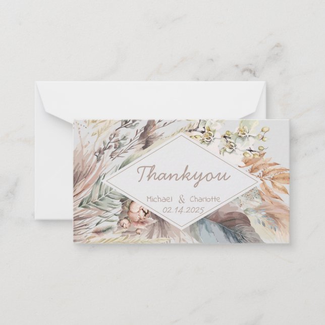 Boho Style Thankyou Card (Front)