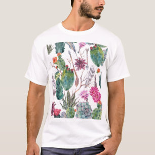 Boho Style, Vintage Cactus Watercolor. T-Shirt