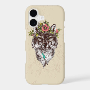 Boho Style Wolf Halo Portrait
