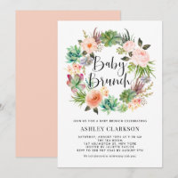 Boho Succulents Floral Wreath Baby Brunch
