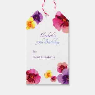 Boho Summer Garden Party Elegant Colourful Floral  Gift Tags