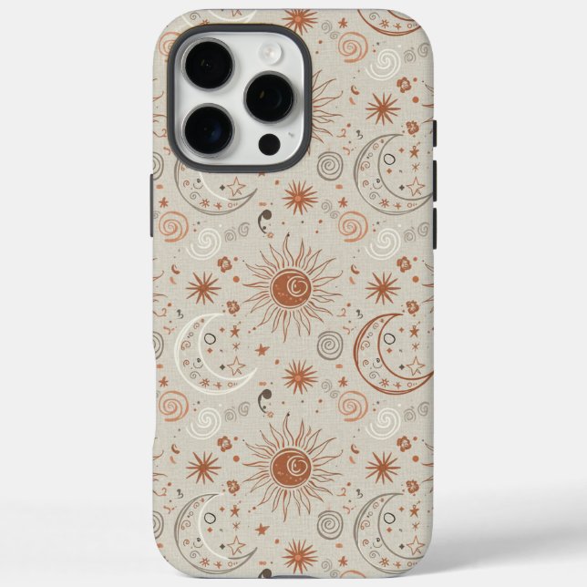 Boho Sun and Moon Pattern Case-Mate iPhone Case (Back)