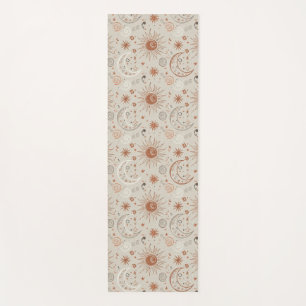 Boho Sun and Moon Pattern Yoga Mat
