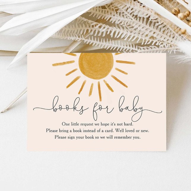 Boho Sun Baby  Shower Books For Baby Enclosure Car Card (Creator Uploaded)